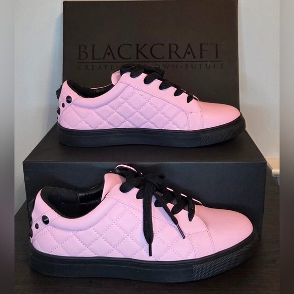 Blackcraft Cult Shoes - Blackcraft Sabrina Pink Quilted Sneakers • NWT • Size 7.5